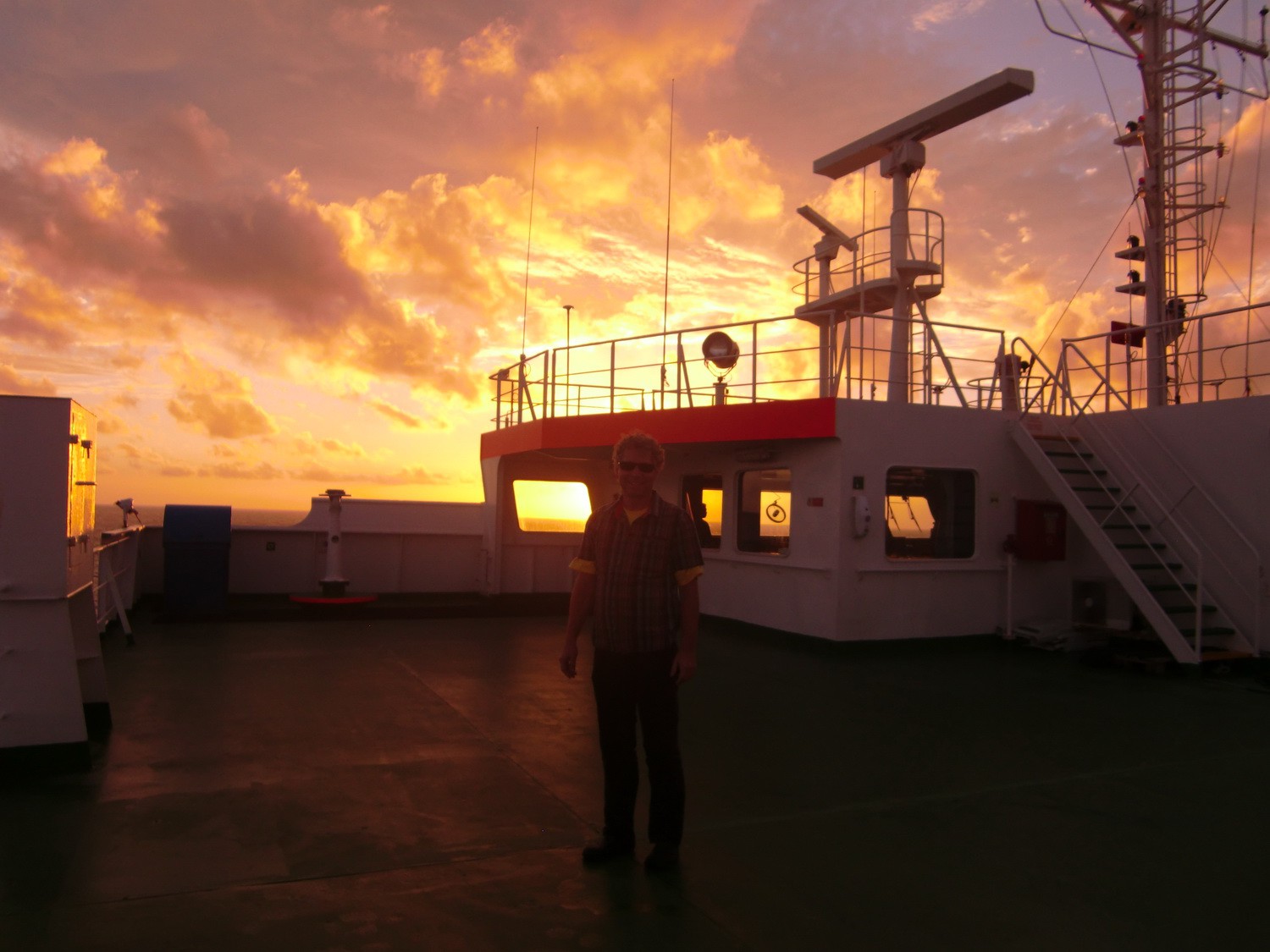 Sunset on deck